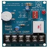 Altronix 6062 Multi-Function Timer - 12VDC or 24VDC operation, SPDT contacts rated @ 8 amp/115VAC, 1 sec. to 60 min. adjustable timing range. One seco