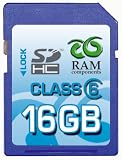 RAM Components 16GB SDHC Class 6 High Speed Professional Speicherkarte - Secure Digital High Capacity (SD HC Card) - inkl. Case