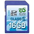 RAM Components 16GB SDHC Class 6 High Speed Professional Speicherkarte - Secure Digital High Capacity (SD HC Card) - inkl. Case