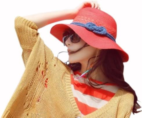 WXBUY Womens Summer Beach Cap Straw Wide Large Brim Sun Hats