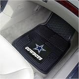 Dallas Cowboys Black 2-Piece Vinyl Car Mat Set