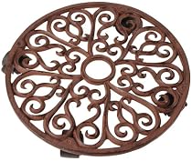 Esschert DesignLarge Cast Iron Plant Trolley - Round