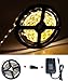 KPBOTL LED Strip Light SMD5630 DC12V 5M 300led Flexible 5730 Bar Light High Brightness Non-waterproof Indoor Home Decoration Warm White + DC Power 12V 2A