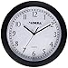 Lorell Wall Clock with Arabic Numerals, 9-Inch, White Dial/Black Frame