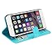 iPhone 6 Case, LK [Kickstand Feature] iPhone 6 4.7 inch Wallet PU Leather Case Flip Cover Case Built-in Card Slots & Stand + Stylus Pen (Blue)