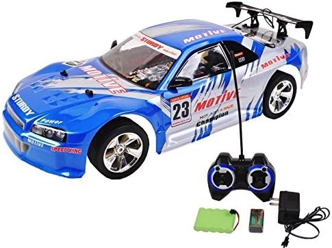 Brand New Rc Remote Control 1/10 Scale 4 Channel Racing Car (Blue)