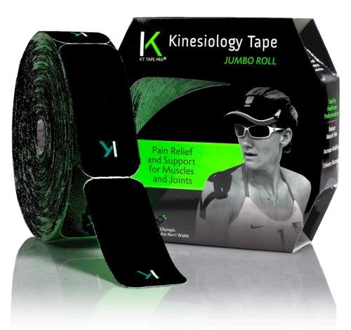 KT Tape Pro 5 Inch Long Precut Strips - Black - 125' Jumbo Roll of Kinesiology Tape Mini-Strips