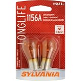Sylvania 1156A LL BP 20 Amber Long Life Auxiliary Lamp, Pack of 2 by Sylvania