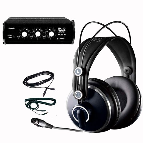 AKG K271 MKii Professional Studio Headphones w Superlux Portable HA3D Headphone Amp