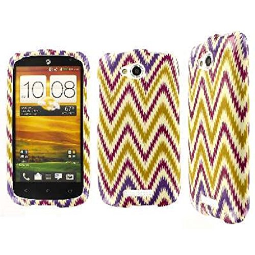 HTC One VX Case, EMPIRE Full Coverage Aztec Stripes White Case for HTC One VX