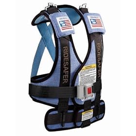 RideSafer Car Seat Travel Vest - Size Small 30 - 60 lb and 34 - 52 Inches - Blue