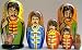 Russian Nesting Doll Beatles Hand Made Hand Painted 5 Pcs / 6-7 in #DSCI 23 Image