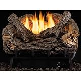 IMAGE OF Peterson Gas Logs 24 Inch Valley Oak Vent Free Natural Gas Log Set With Ansi Certified 20,000 Btu G8 Burner And Manual Safety Pilot