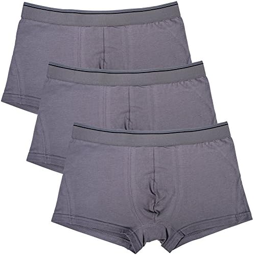 Men's Cotton Low-Rise Boxer Brief Underwear Trunks Pack Of 3