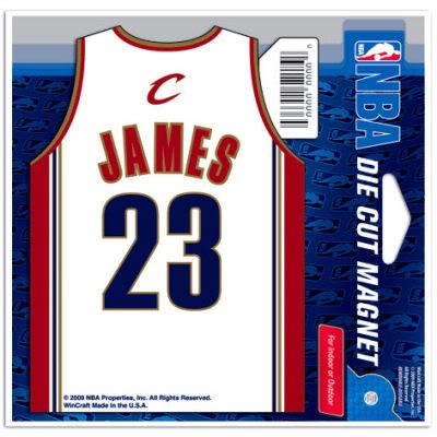 CLEVELAND CAVALIERS LEBRON JAMES JERSEY CAR MAGNET