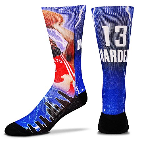 For Bare Feet James Harden Houston Rockets Crew Socks 10-13
