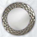 Howard Elliott 2140 Cartier Wall Mirror in Bright Silver Leaf by Howard Elliott