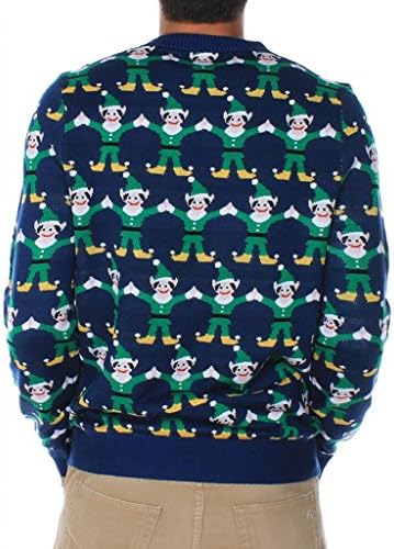Men's Repeated Elves Ugly Christmas Sweater Size M