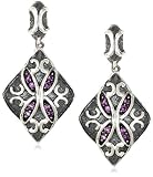 Sterling Silver Diamond-Shaped Celtic Amethyst Earrings
