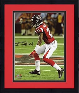 Framed TRUFANT, DESMOND AUTO (FALCONS/COVERAGE) 8x10 PHOTO - Memories - Mounted Memories Certified - Autographed NFL Photos