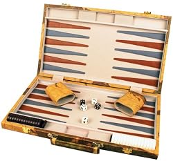 18" Leatherette Backgammon set w/Beautiful Old World Map Design