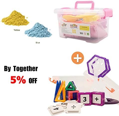 MAKICS Kids Educational Toys 65PCS Magnetic Building Construction Blocks Bricks Stacking Set 3D DIY for Brain Development
