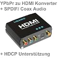 Ligawo YpbPr zu HDMI Konverter + Coax SPDIF Toslink Audio + Verst�rker + FullHD 1080p + ideal f�r Wii, PS2, PS3, XBox - YCbCr/ YPbPr/ YUV Component zu HDMI Converter