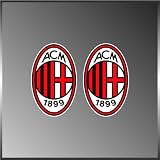 2 Ac Milan Football Club Series A Soccer Vinyl Decal Bumper Sticker 3" Each