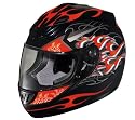 Flamma Red Helmet Design - Size : XL