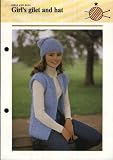 KNITTING PATTERN : Girl's gilet and hat (24-34in chest) (Girls and Boys)