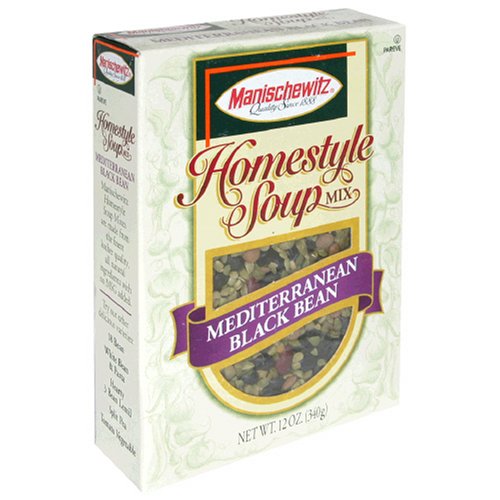 Manischewitz Homestyle Soup Mix, Mediterranean Black Bean, 12-Ounce Box (Pack of 12) by Manischewitz