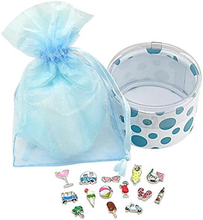 Summer 14 pcs floating charms collection gift set with FREE gift box (Summer)