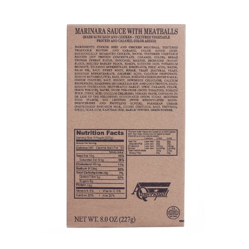 Marinara Sauce with Meatballs MRE