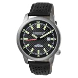 Momentum Men's 1M-SP20B2B Logic TI Black Dial Black Perforated Leather Watch