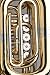 Tempest Agility Winds CC Tuba 5 Rotary Valves Brass with Nickel Silver Trim Case with Wheels