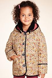 Long Sleeve Floral Print Hooded Coat