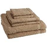 Divatex Home Fashions Sculpted Vine 6-Piece Jacquard Towel Set, Nude by Divatex Home Fashions