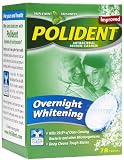 Polident Overnight Whitening, Antibacterial Denture Cleanser Tablets, 78-Count Boxes (Pack of 3)