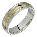 Classique - Stunning Two Tone Comfort Fit Wedding Band for Him & Her! Custom Made! Choose your Size.