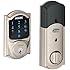 Schlage Connect Camelot Touchscreen Deadbolt with Built-In Alarm, Satin Nickel, BE469 CAM 619