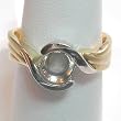 14K Two-Tone Gold Semimount