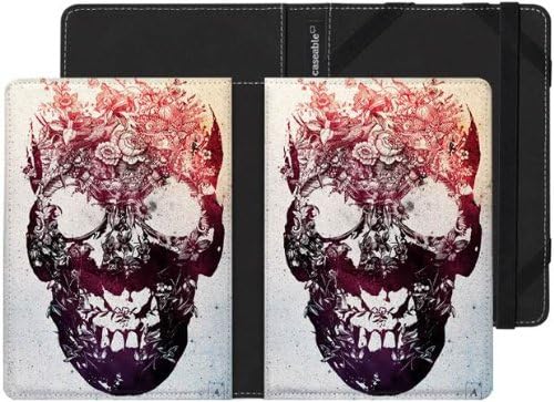 Kobo Touch Case with "Floral Skull" Design by Ali Gulec