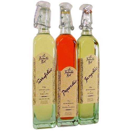 La Favorita Tartufolio Truffle oil, Fungolio (Porcini Mushrooms) or Peperolio (Chili... by La Favorita
