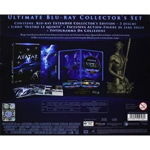 Avatar (ultimate blu-ray collector's set+libro+action-figure di Jake Sully+fotogramma da collezione