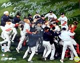 Autographed Josh Beckett Photo - 2007 16x20 World Series Celebration 20 signatures Manny Ramirez David Ortiz Etc