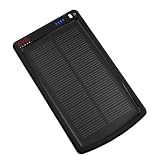 EZOPower Universal USB Solar External Rechargeable Backup Battery - 3000mAh (1A) with Black Carrying Neoprene Case for LG, Nokia, Sanyo, HTC, Google, T-mobile, Motorola, Samsung, Android, Iphone, Blackberry and Windows Smartphones, E-reader, MP3 Player, MP4 Player