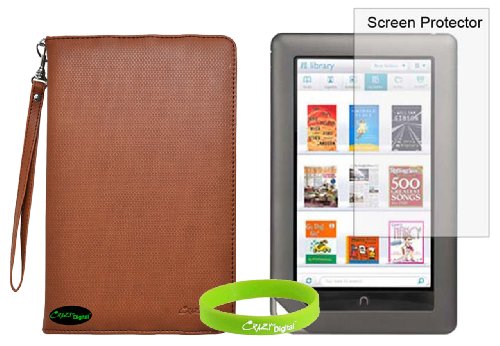 CrazyOnDigital Folio Brown Leather Case  Screen 