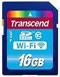 Transcend - TS16GWSDHC10 - Carte m�moire SDHC - WiFi - Classe 10 - 16 Go
