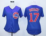 Chicago Cubs Women's #17 Kris Bryant Baseball Jersey Blue M