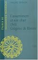 L'assentiment et son objet chez Grégoire de Rimini